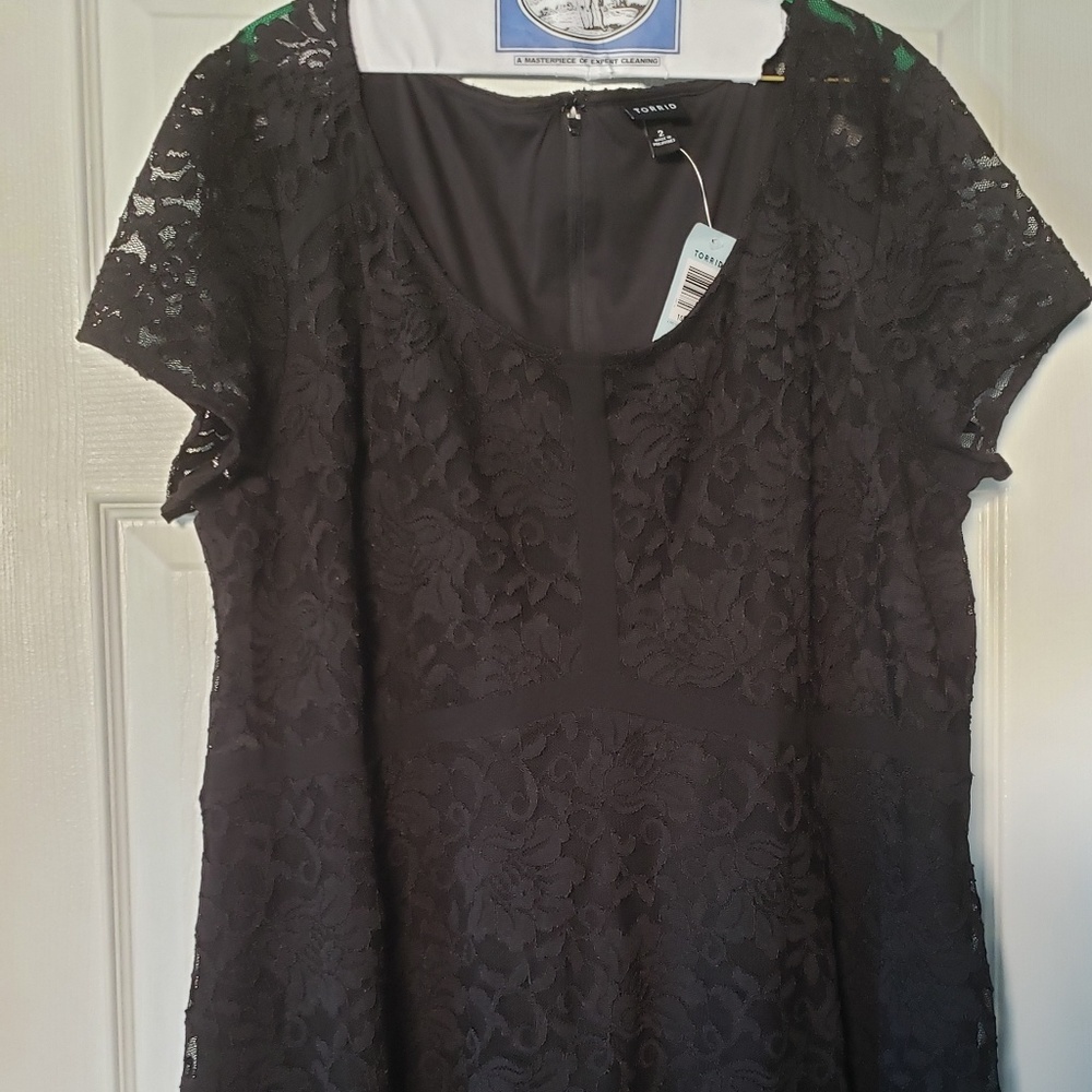Torrid Blk Lace Skater Dress (Size Torrid 2 18/20)